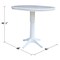 International Concepts Round 36 in Rd Top Pedestal Table, 12 in Leaf, 40.9 inH, Adjustable Height, White, 36 in W, 48 in L K08-36RXT-27B-6B-2 - alternate 5